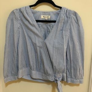 Made well blue and white striped top
